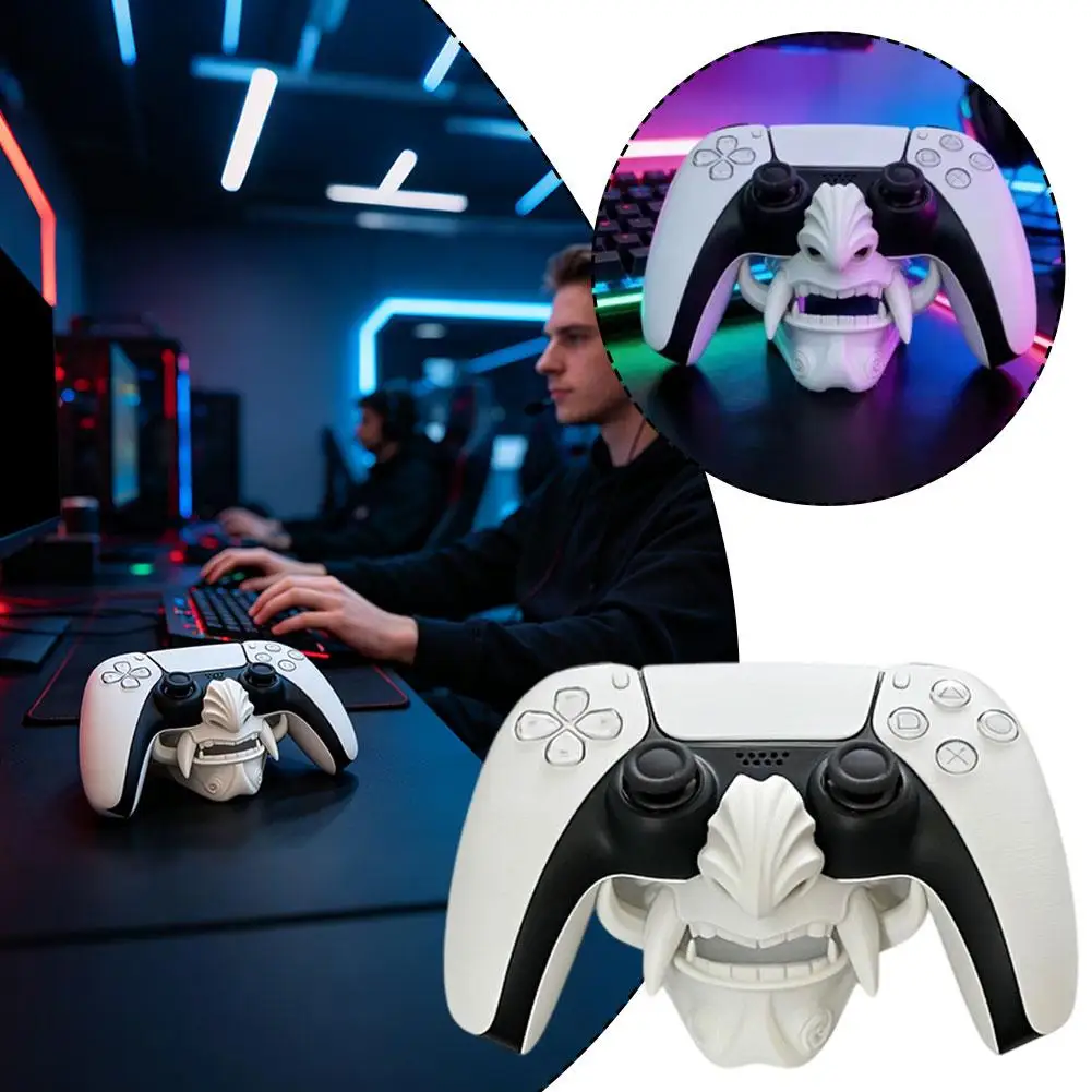 3D Printed Oni Mask Controller Holder Universal Creative Ghost Face Desk Display Rack Decor For All Wireless Gaming Controller