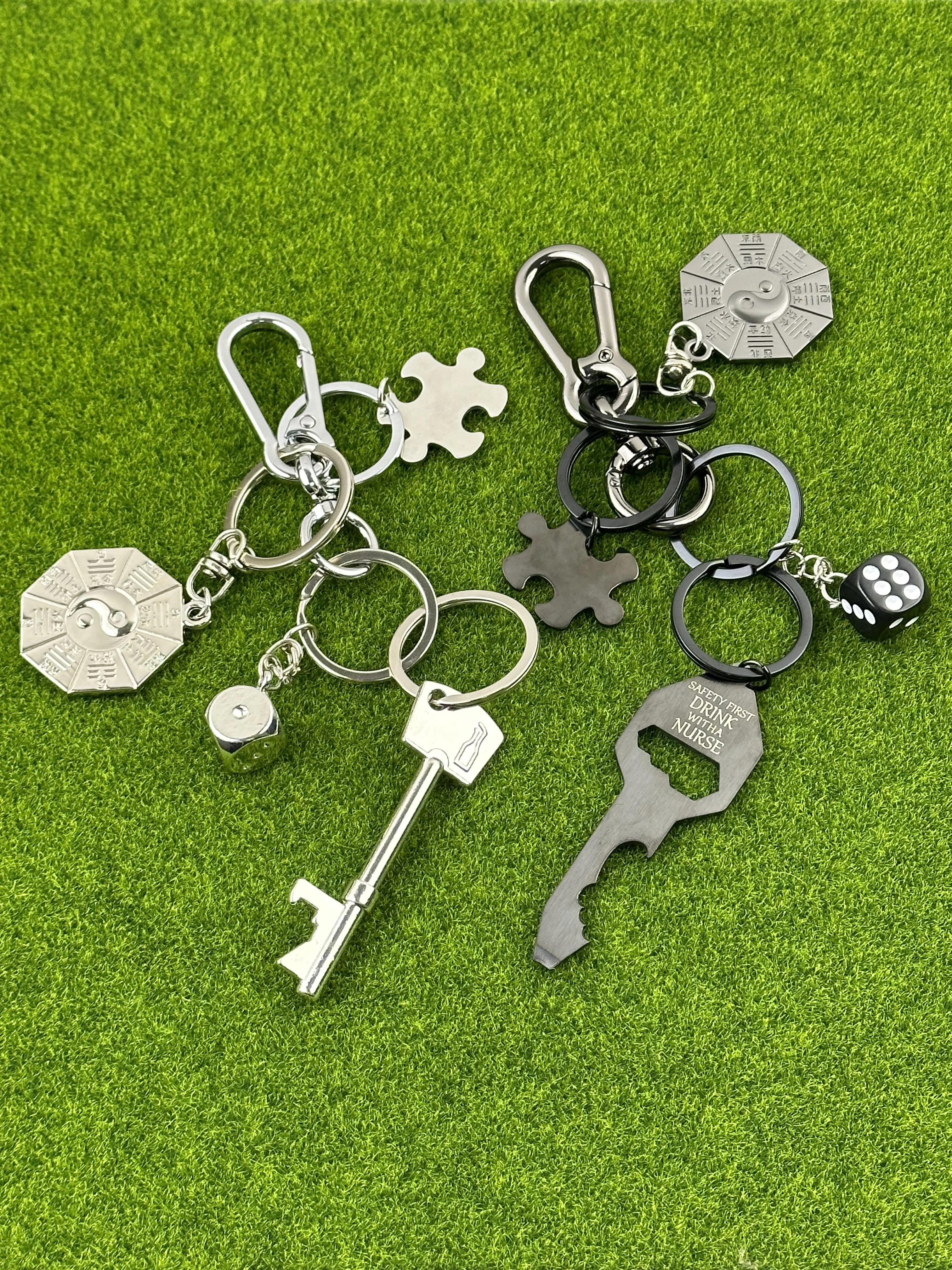 2025 original new product Eight-Diagram Array boy Key Chain  Jigsaw puzzle dice  Backpack Pendant