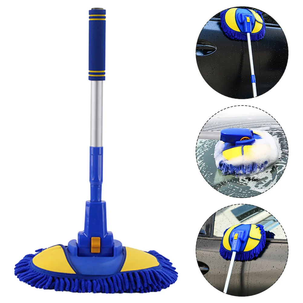 

Car Wash Mop Telescopic Cleaning Brush Automotive Tool Long Handle Accessories Kit