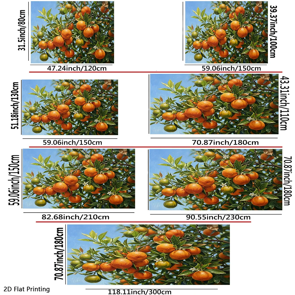Vibrant Citrus Orange Fruit Wall Tapestry Polyester Print Tropical Decor Kitchen Bathroom Mural Modern Home Wall Hanging Art
