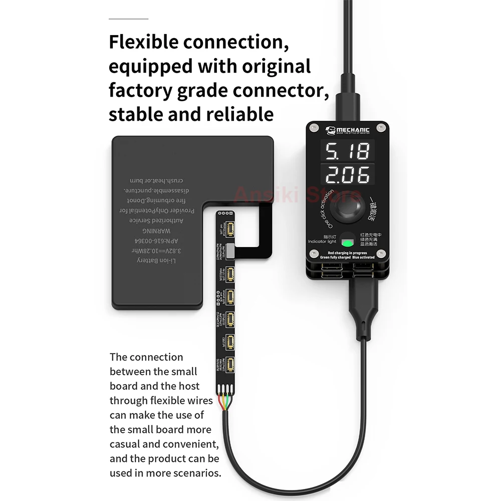 MECHANIC BA27 Pro Battery Charging & Activation Tester One-click Activate Batteries for IP8‑17 and Android Smartphones