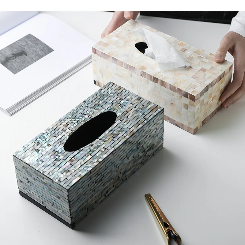Tissue Box Square Napkin Toilet Paper Storage Boxes Home Desktop Cosmetics Jewelry Containers Ornaments