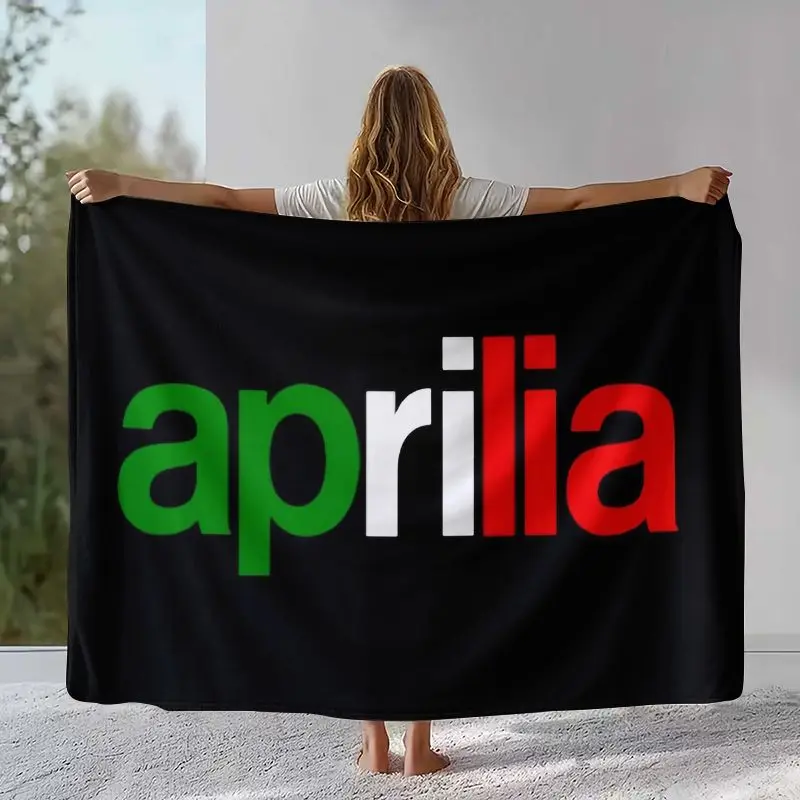 A-Aprilia Motorcycle Style Garage Racing Soft Flannel Throw Blanket,Cozy Blanket for Bed,Sofa,Living Room,Picnic,Home Decor Gift