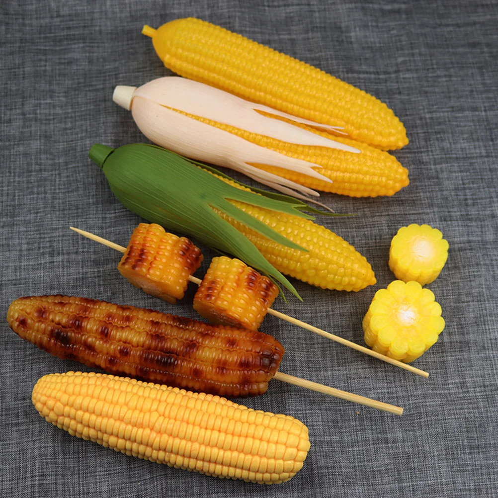 4 Pcs Fruit Model Simulation Corn Child Toy Fake Prop Plastic Artificial Decor Lifelike