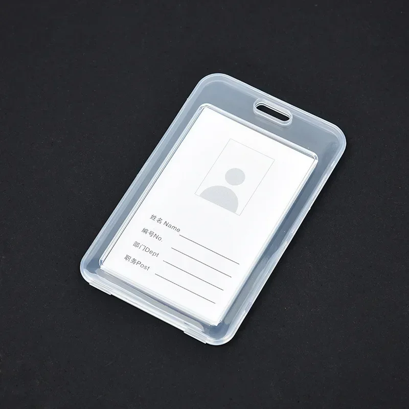 Plastic Clear Id Credit Card Holder for Women Men Waterproof Bank Card Cover Case Clastic Student Badge Card Clip Holder Bag
