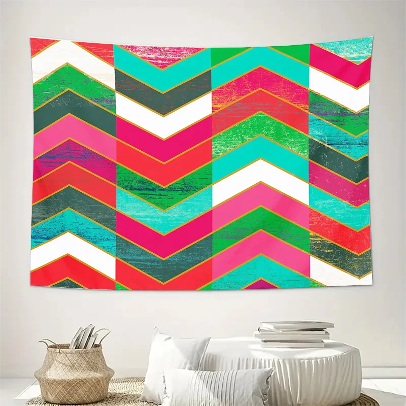 بوهو قماش مزخرف جداري ديكور غرفة جمالية طبيعة المناظر الطبيعية نسيج الغابات خلفية المنسوجات المنزلية مكرامية الجدار الشنق غرفة نوم ديكو #2