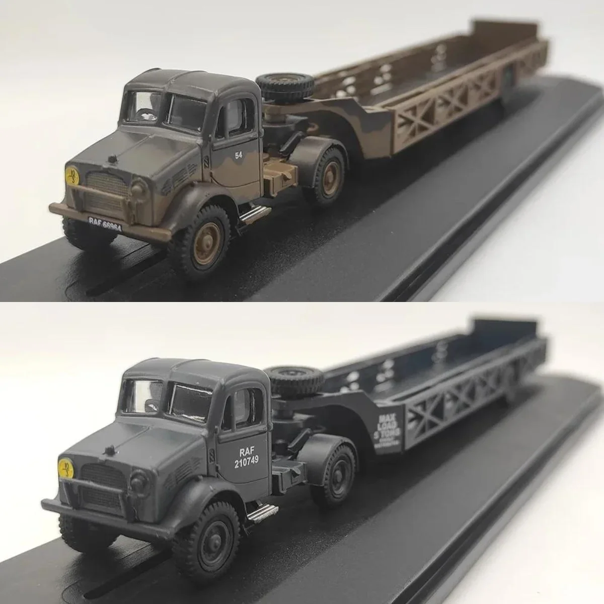 Diecast OXFORD 1:76 Scale Bedford Ox Queen Many Trailer RAF World War II Military Trailer Alloy Car Model Collectible Gift