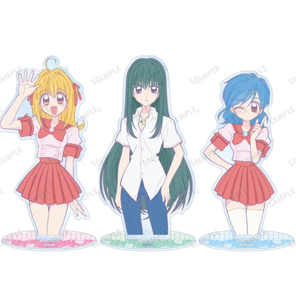 15cm Anime Cute Mermaid Melody Keychain Acrylic Stand Cosplay Characters Ornament Accessories Christmas Collection Gift
