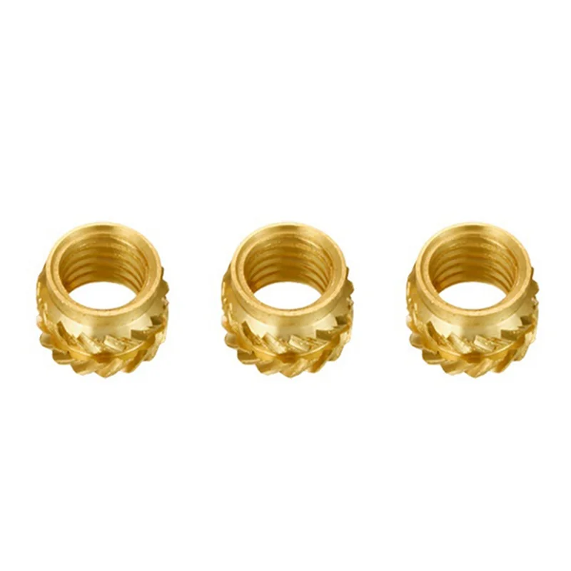 200Pcs M3 Thread Knurled Brass Threaded Heat Set Heat Resistant Insert Embedment Nut,M3X5X4,For 3D Printer Voron 2.4 Etc