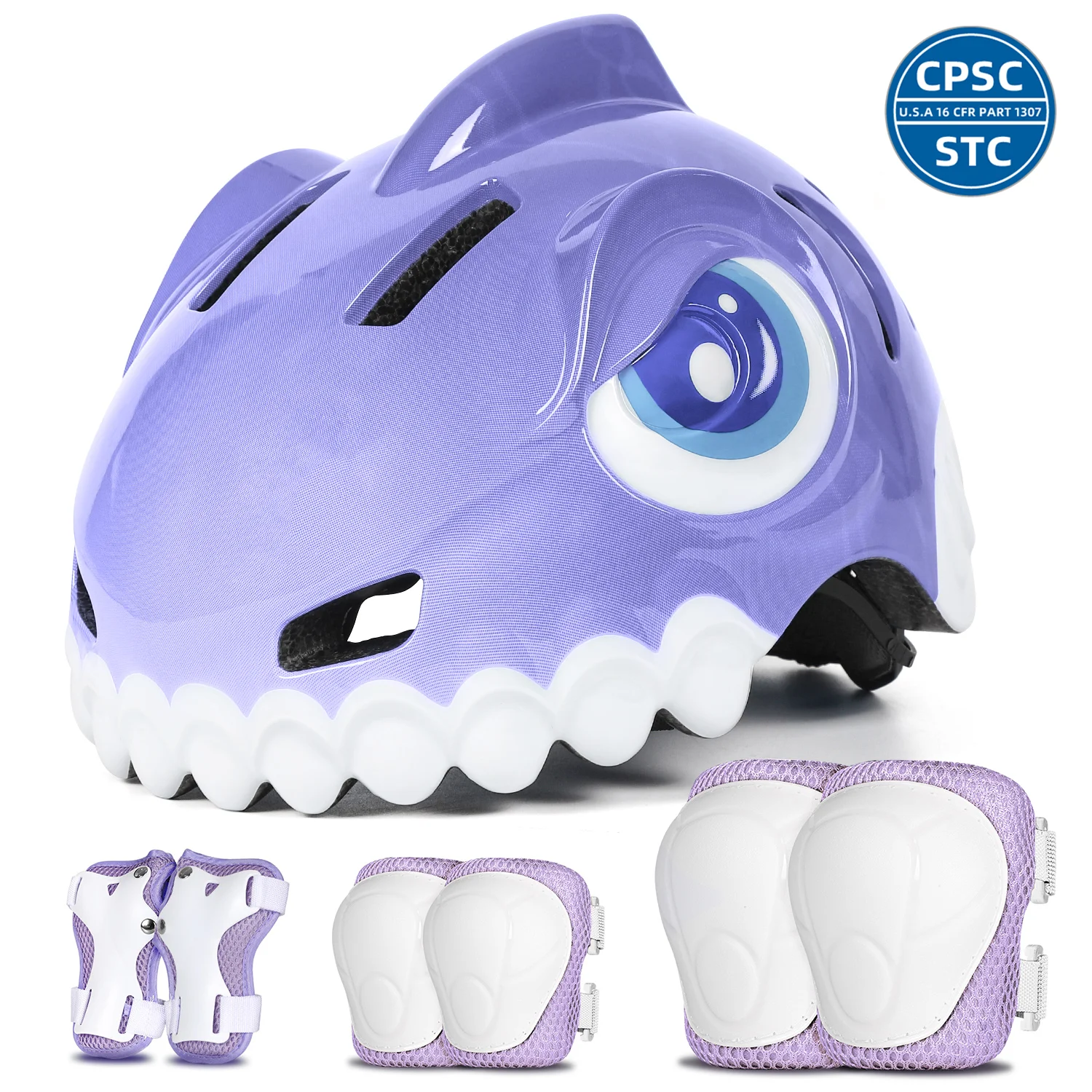 Kids Bicycle Helmet Children Sports Safety Protection Knee Elbow Pad Sets Balance Bike Roller Skating Helmet Cycling Accessories