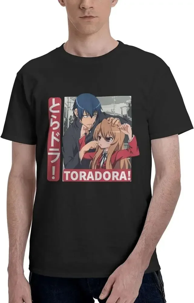 Toradora! Shirt Mens Anime Cotton Crew Neck Short Sleeve Tops T-Shirt for MenHigh Quality 100%Cotton Short Sleeve