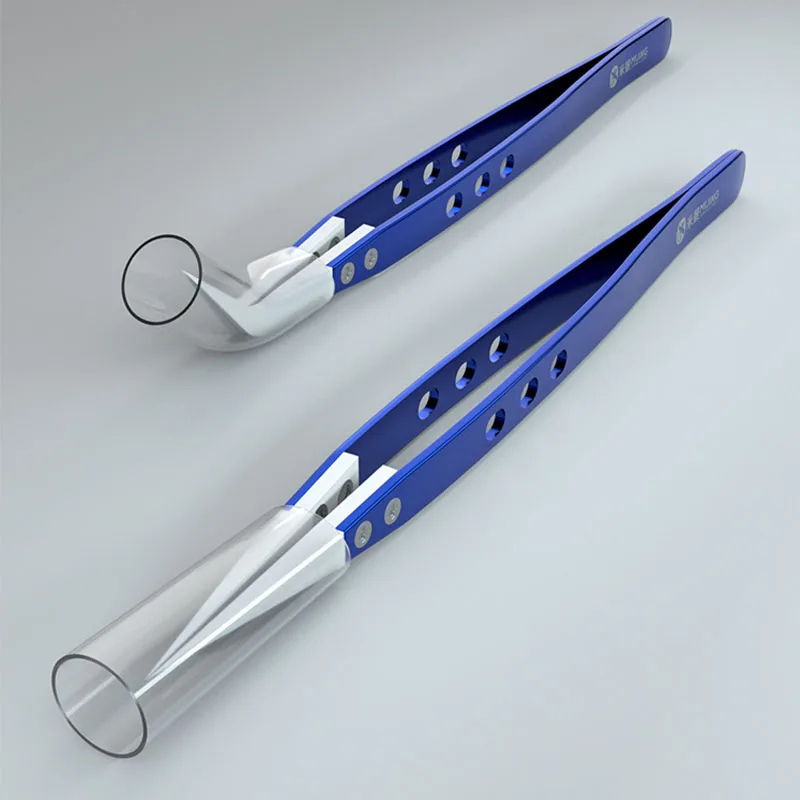 Anti-Static Insulation Stable Ceramic Stainless Steel Straight Curved Tip Tweezers for Hold Flying Wires soldering Repair Tools