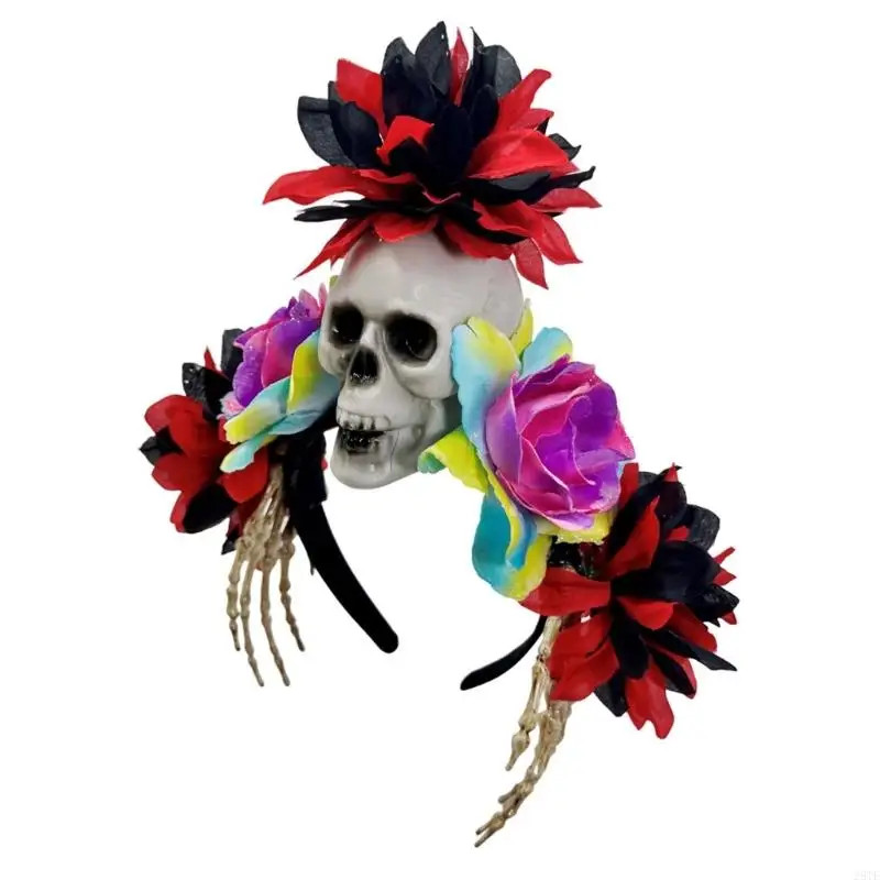 2025 Bộ xương thực tế mới Hand Skull Hariband Cosplay Headpiece cho bữa tiệc Halloween