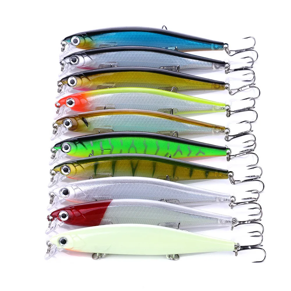 Señuelo Minnow duro con láser y ojos 3D para carpa 11cm 13g – Jerkbait lento - imagen 5
