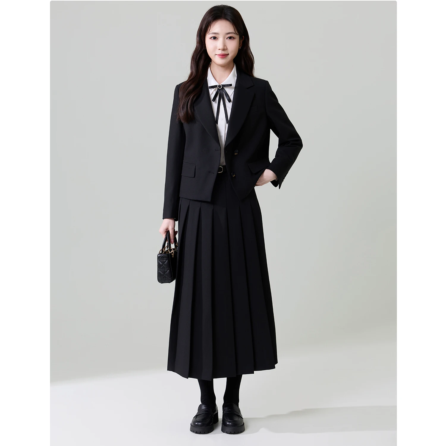

Allingentle Women Skirt suit Women's 2 Piece Set Classic Pleated Skirt Fashion for Party Daily Outfits Customize