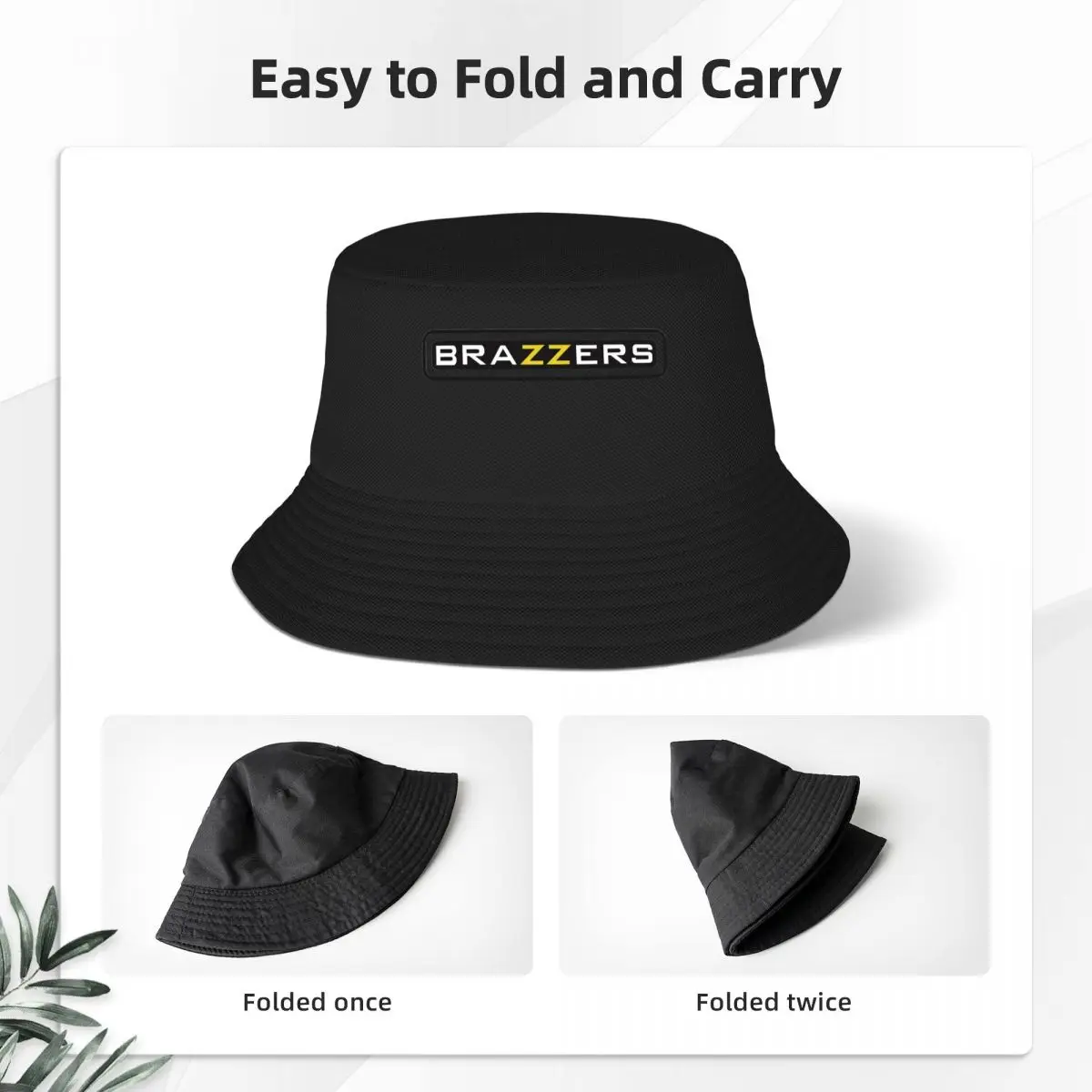 B-Brazzers Fisherman Caps Bucket Hat Sun Beach Visor 