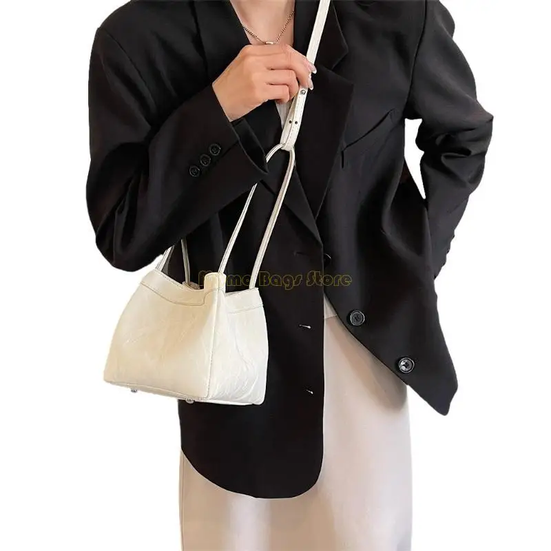 X90D حقيبة دلو تجميلية تحت الإبط من جلد البولي يوريثان مع حزام قابل للتعديل #3