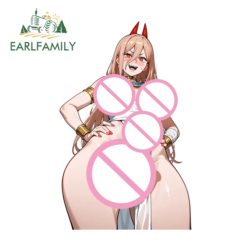 EARLFAMILY Nier2b Succubus Futanari NSFW Car Stickers Adaorable Windshield Rear Decal Sunscreen Vinyl JDM RV Custom Printing