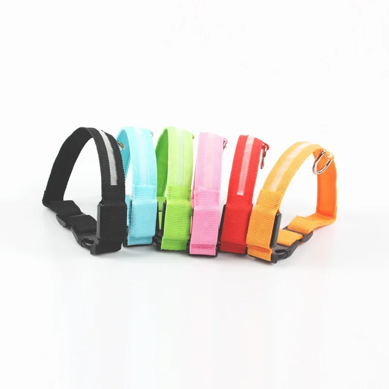 

Glowing collar nylon collar dog leash glow-in-the-dark rechargeable dog collar pet supplies