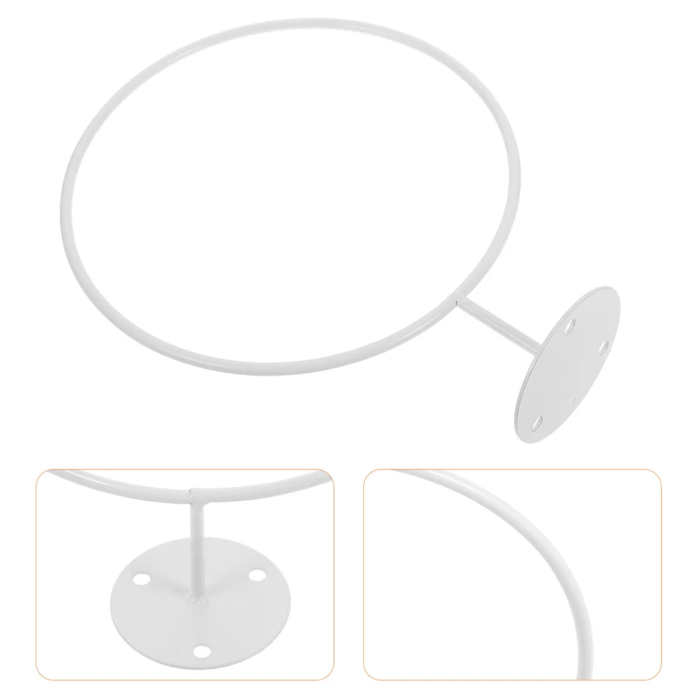 

4Pcs Wall Mount Basketball Holder Universal Ball Storage Rack for Soccer Volleyball Rugby White Space Saver Stand