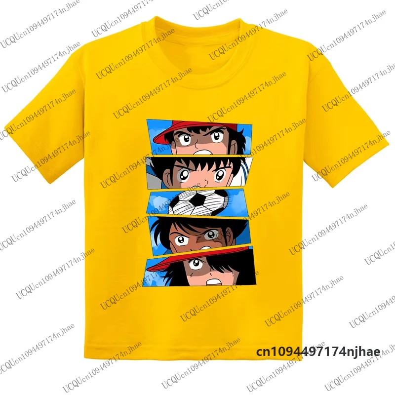 Hot Sale Anime Captain Tsubasa Le Petit Football Print Cotton Children's T-shirt Summer Boys Girls Clothes Casual Kids/Adult Top view 4