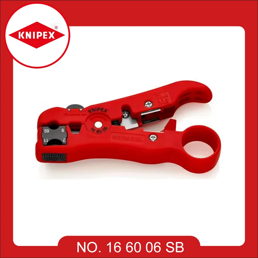 

Genuine PartsKNIPEX Wire Stripping Tool Universal Stripper For Coax And Data Cable Tools 16 60 06SB