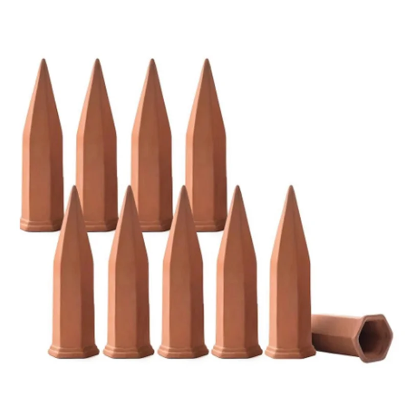 A21I-Spikes For Wine Bottles Indoor Plant Watering Devices Plant Watering Stakes Terracotta Automatic Plant Waterers