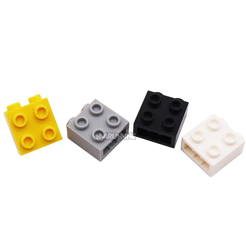 Marumine-MOC 22885 Building Blocks Parts, Tecnologia 1x2x1.6 Side, 4 Hole Brick, Acessório de Construção Clássico, Brinquedos Modelo, 20Pcs