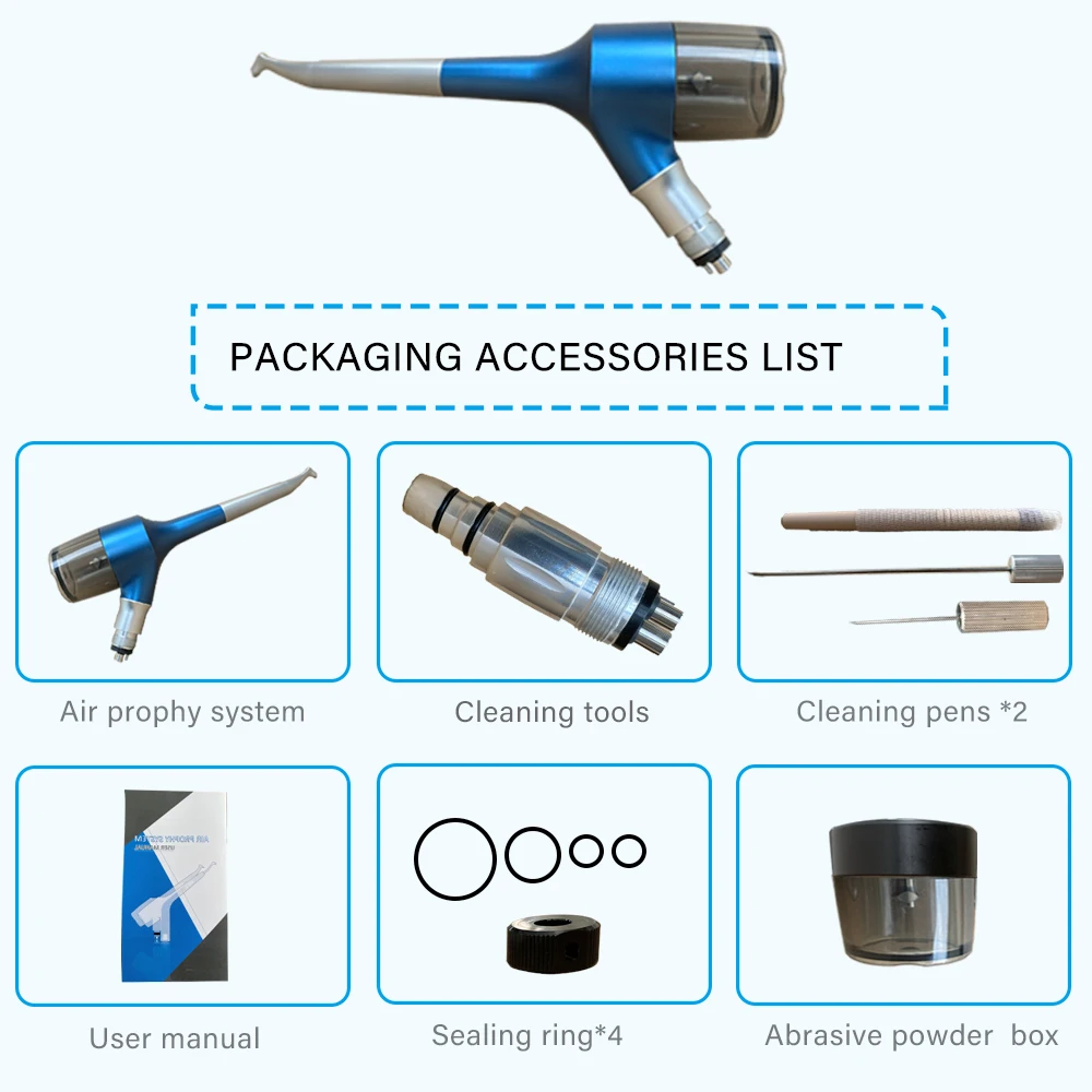 Dental Air Prophy Unit jet Teeth Polishing Whitening Sandblasting gun Airflow