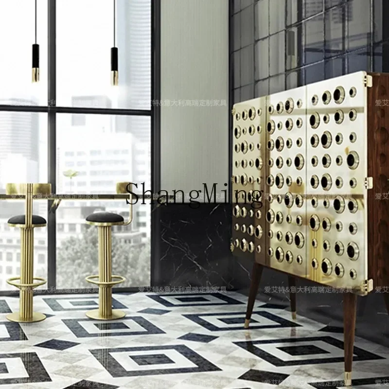CLL wine cabinet light luxury clothing store decoration luxury high-end hotel villa side cabinet