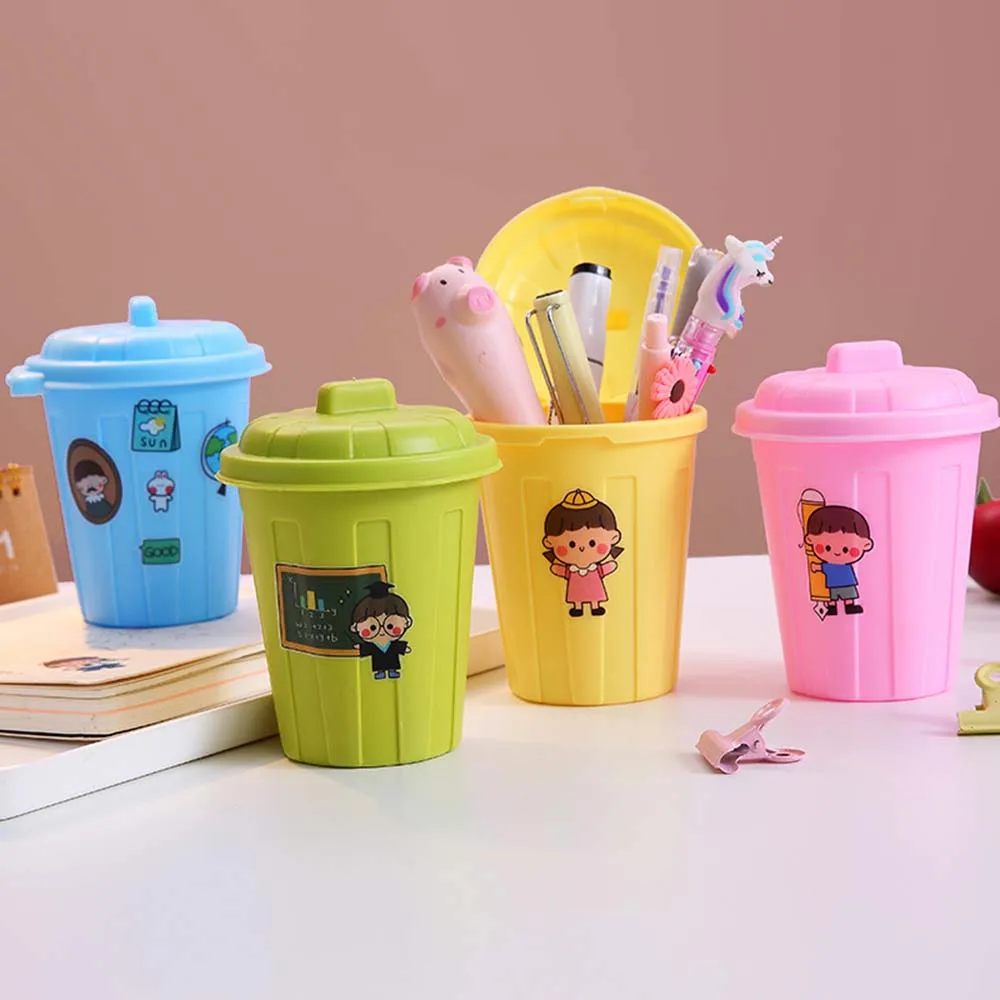 4.5 Inch Mini Trash Can Set Miniature Garbage Bin Toy Unique Desk Organizer Birthday Party Favors Classroom Decor Carnival Prize