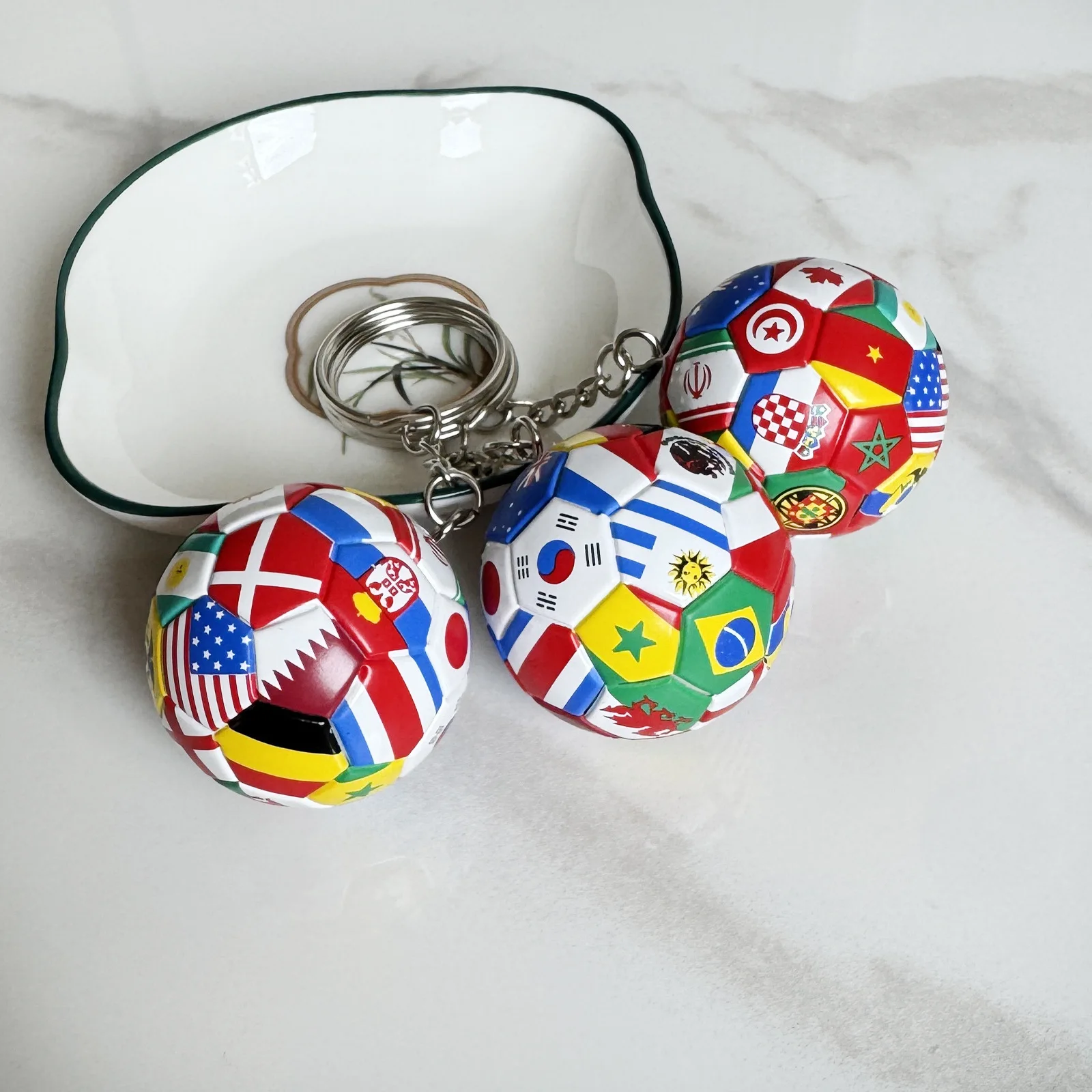 2026 FIFA Football Keychain Soccer Fan Souvenir Acrylic Pendant Key Ring Bag Charm Collectible Gift Tournament Memorabilia view 2