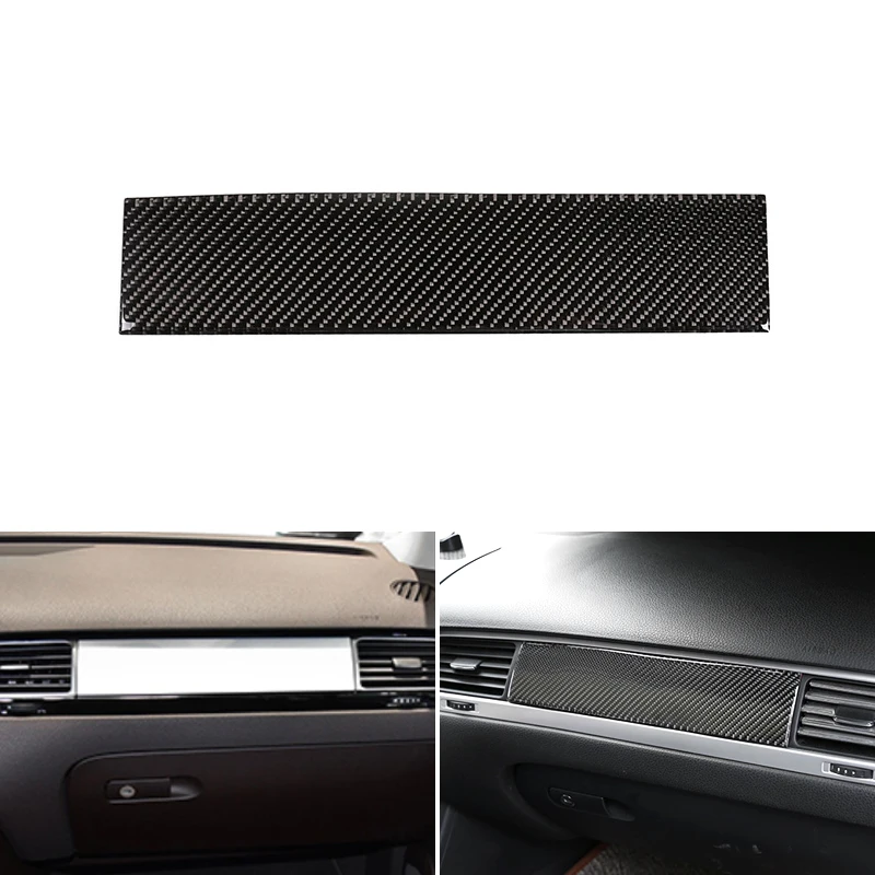 

Настоящее углеродное волокно для VW Touareg 2011-2016 2017 2018, Стайлинг автомобиля, центральное управление, пассажирская боковая панель, накладка на панель