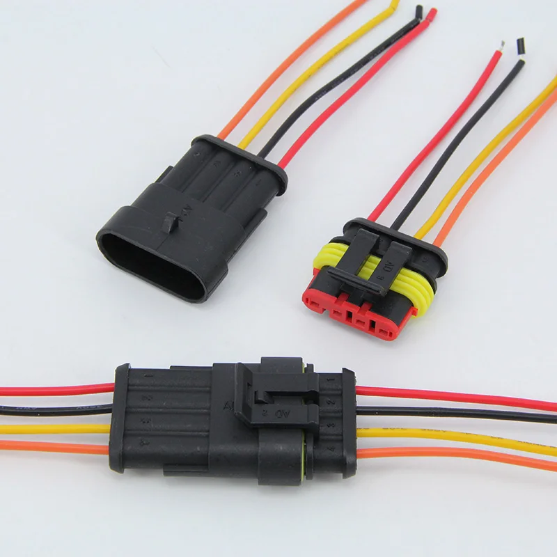 1 комплект, 1P, 2P, 3P, 4P, 5P, 6P, водонепроницаемый электрический автоматический разъем, штекер-мама с проводом, кабель для автомобиля, мотоцикла
