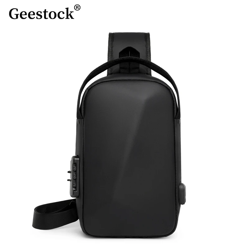 

Мужская нагрудная сумка, повседневная модная жесткая водонепроницаемая легкая перезаряжаемая сумка через плечо для фитнеса на одно плечо