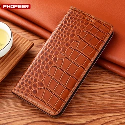 For Samsung S24 S25 S26 Crocodile Pattern Genuine Leather Case For Samsung S20 S21 S22 S23 FE Lite Plus Ultra Flip Wallet cover
