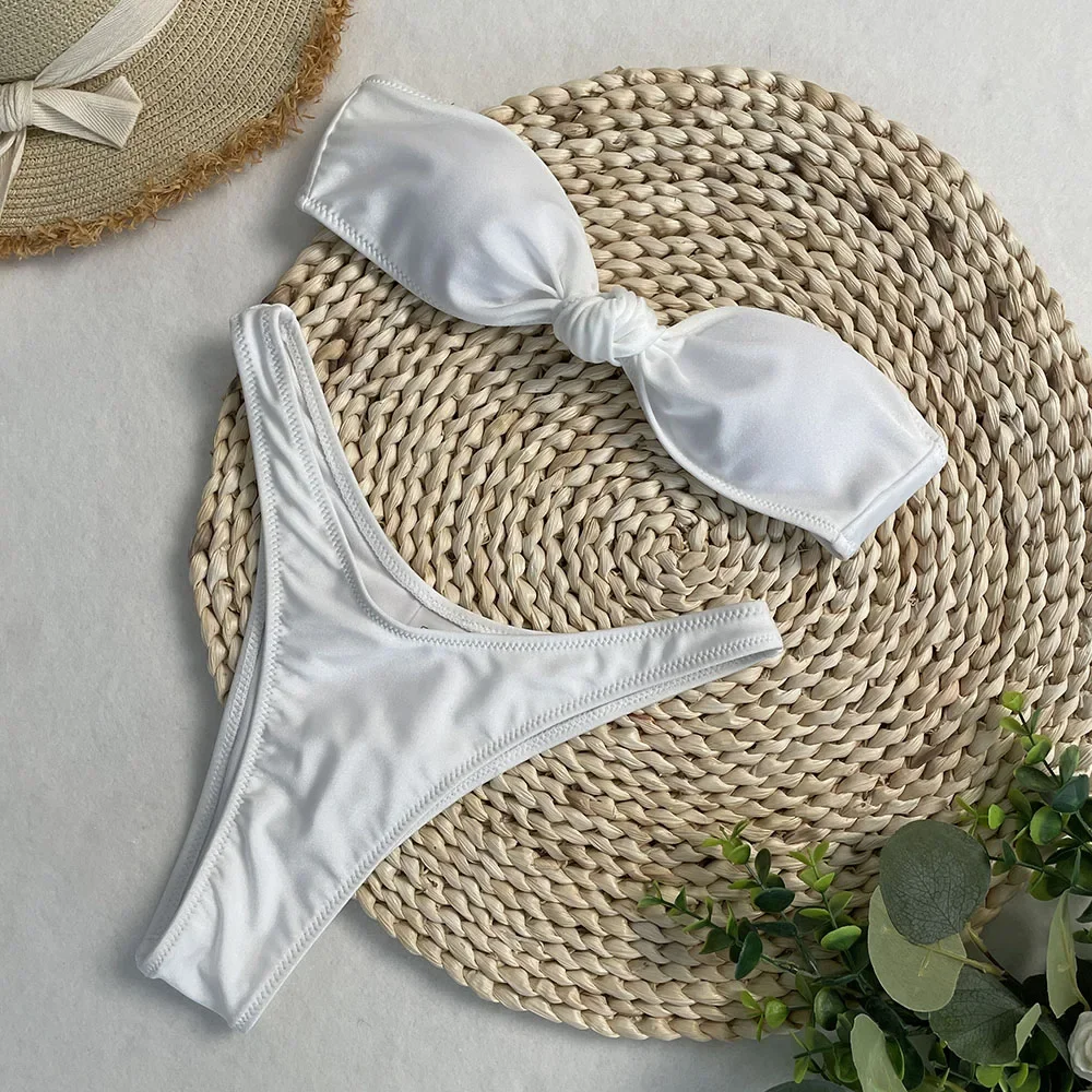 Bikini Set New Bathing Suit for Women Two-Piece Summer Sexy Bikini Triangle Brazilian 2-piece Halter Swimwear Push Up Swimsuit