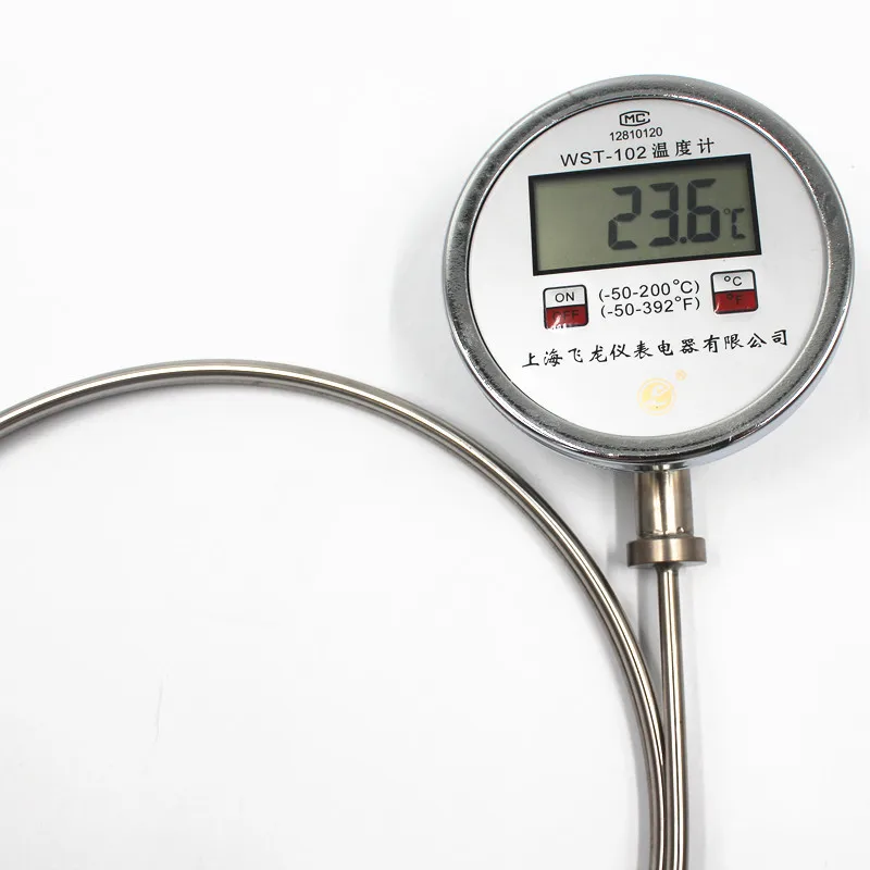 

LCD digital thermometer, metal thermometer on-site display