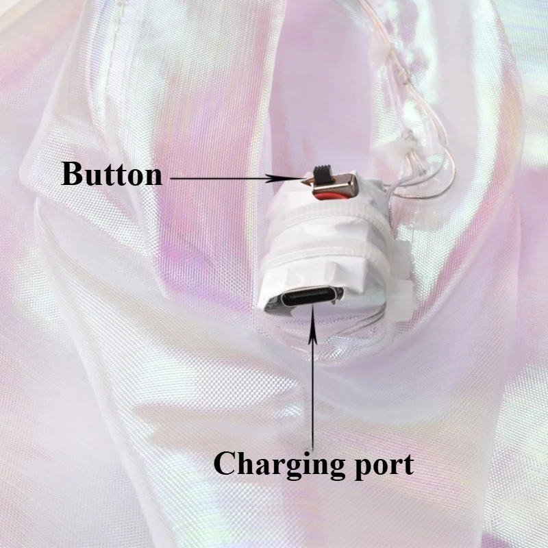 Ruoru 1 قطعة 140*140 سنتيمتر اكسسوارات الرقص الشرقي Led أعلام العمل ل مرحلة الرقص الأداء الدعائم الثناء الرقص حفلة عيد الميلاد #6