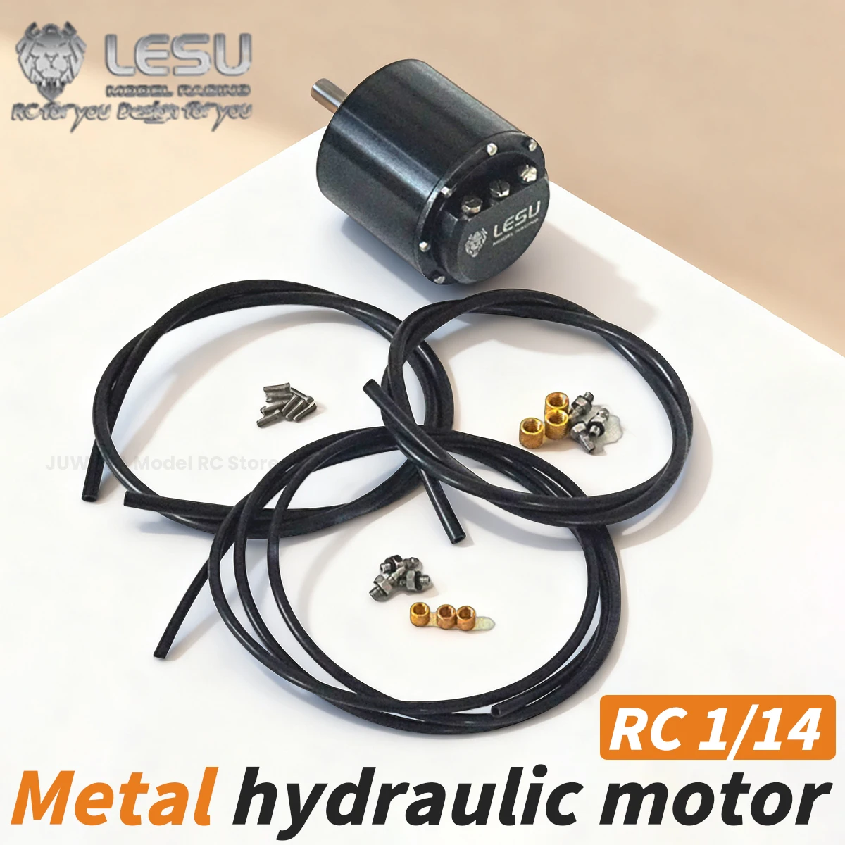 

LESU Simulatio Metal Hydraulic Motor Y-1540-A For 1/14 Tamiya RC Truck Engineering Machinery Vehicle Accessries Toy Cars Model