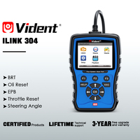 Vident iLink304 OBD2 Scanner Engine ABS SRS transmission 4 System Diagnostic BRT/Oli Reset/EPB/Throttle Reset/Steering Angle