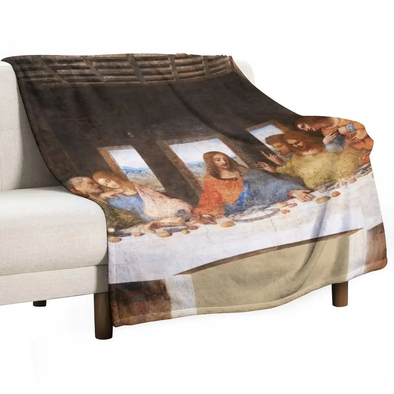 

The Last Supper by Leonardo Da Vinci Throw Blanket Flannel Fabric Flannel blankets and throws Blankets