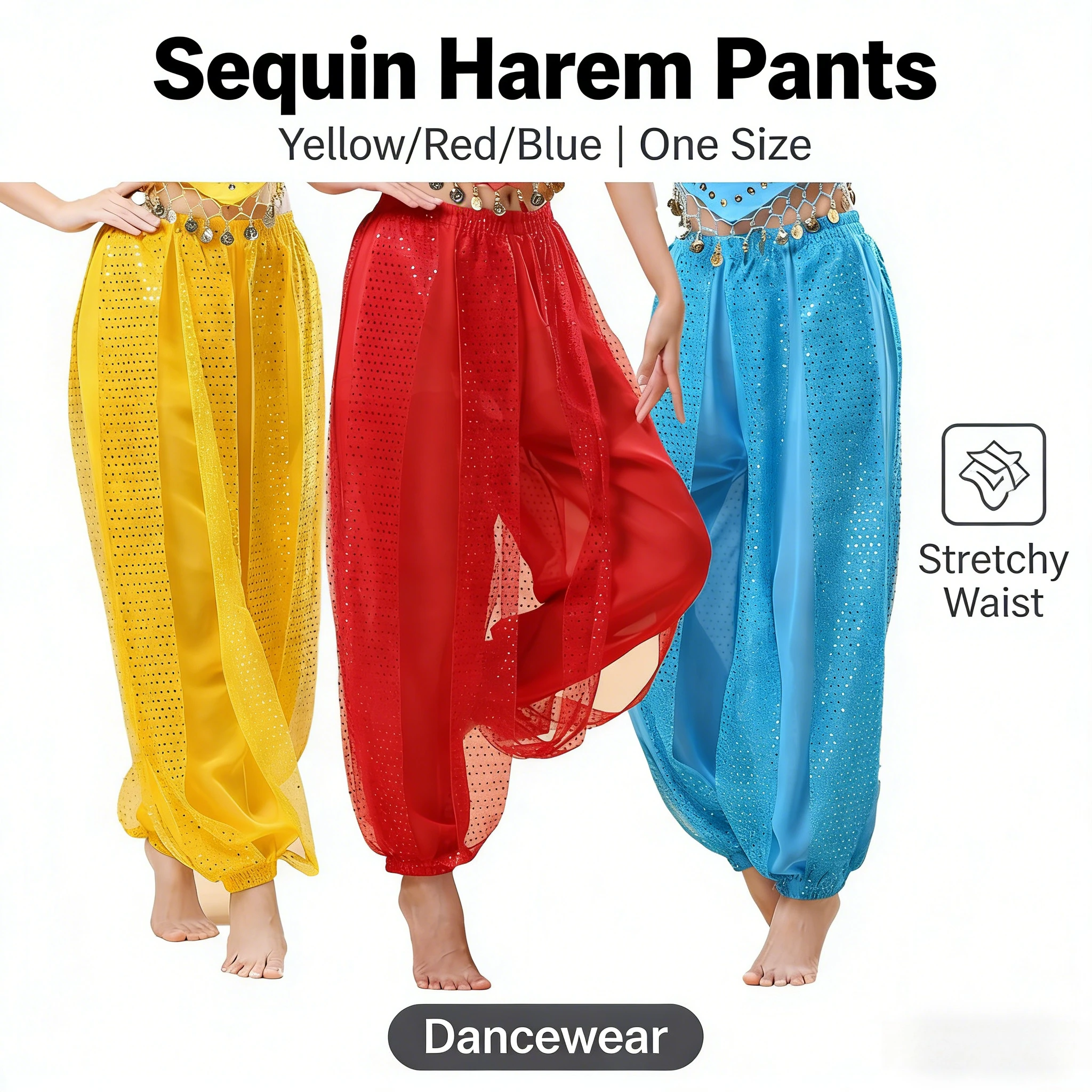 

Indian Dance Performance Out Practice Pants Folk Dance New Adult Belly Dance Practice Costume Highlights Pants