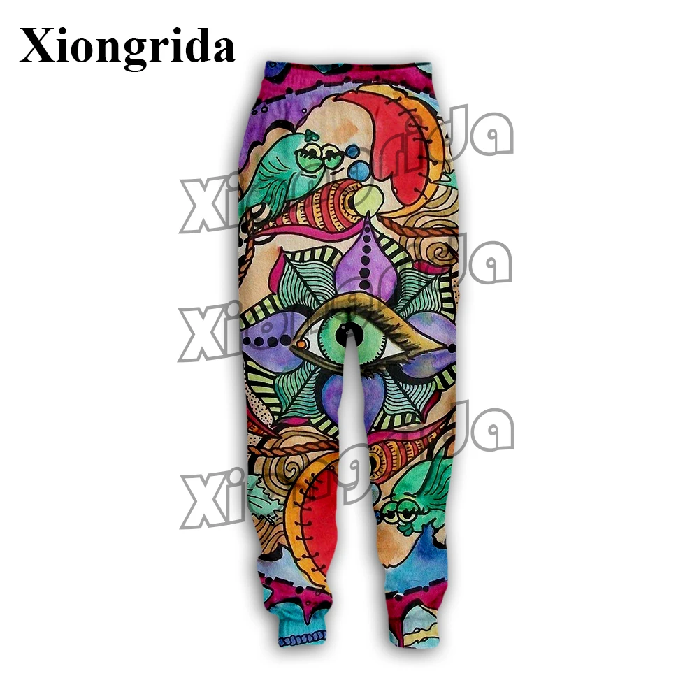 

Hippie Graffiti Sweatpants Men Colorful Casual Musician 3D Hip Hop Trousers High Waist Harajuku Pants Colorful Psychedelic Pants