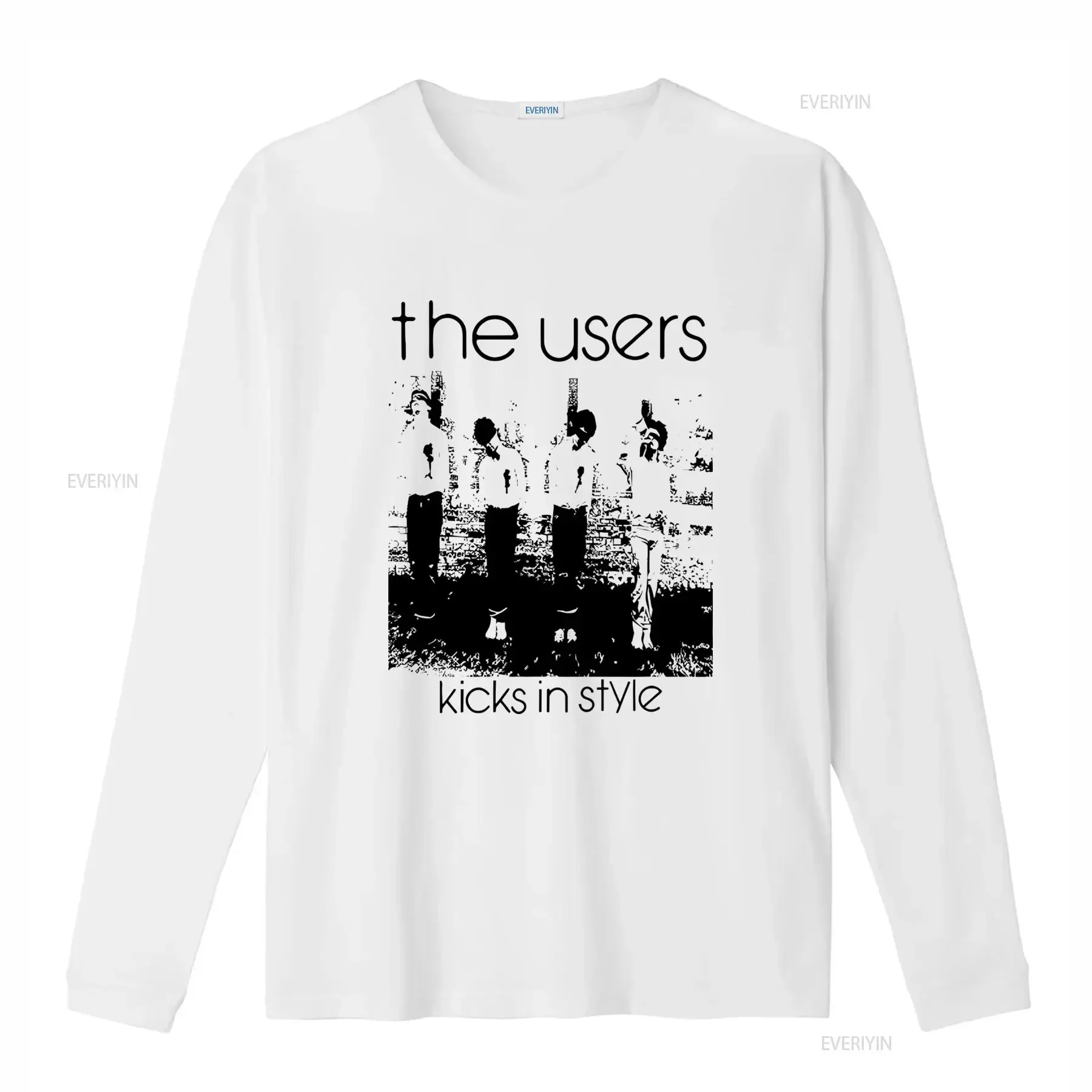 The Users Kicks In Style Punk Rock Music T Shirt 1762 vintage Washed fashion Versatile Unisex graphic streetwear