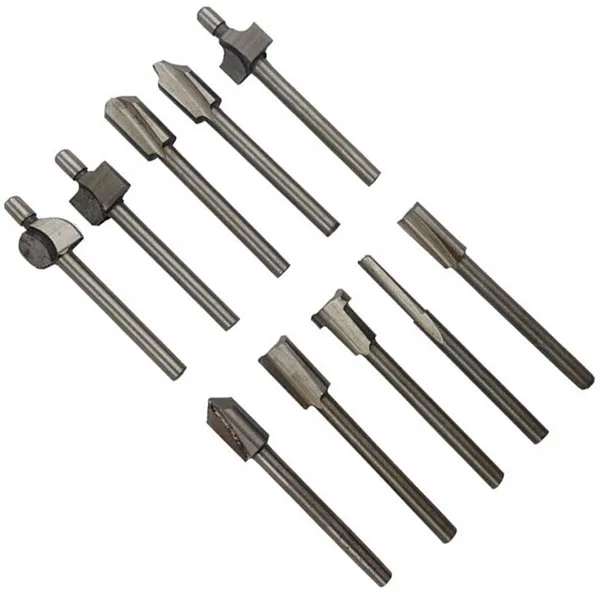 

10 Pcs Router Bits 3mm Diameter Silver Large Capacity Chip Groove Spiral Edge Sharp Non Stick Smoke Free Tasteless Mute