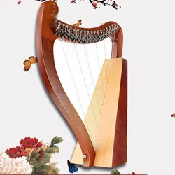 Wooden Lyre Harp 19 String Professional Stringed Instruments Small 23 Strings Lyre Harps Beginner Musical Instrument Accessories