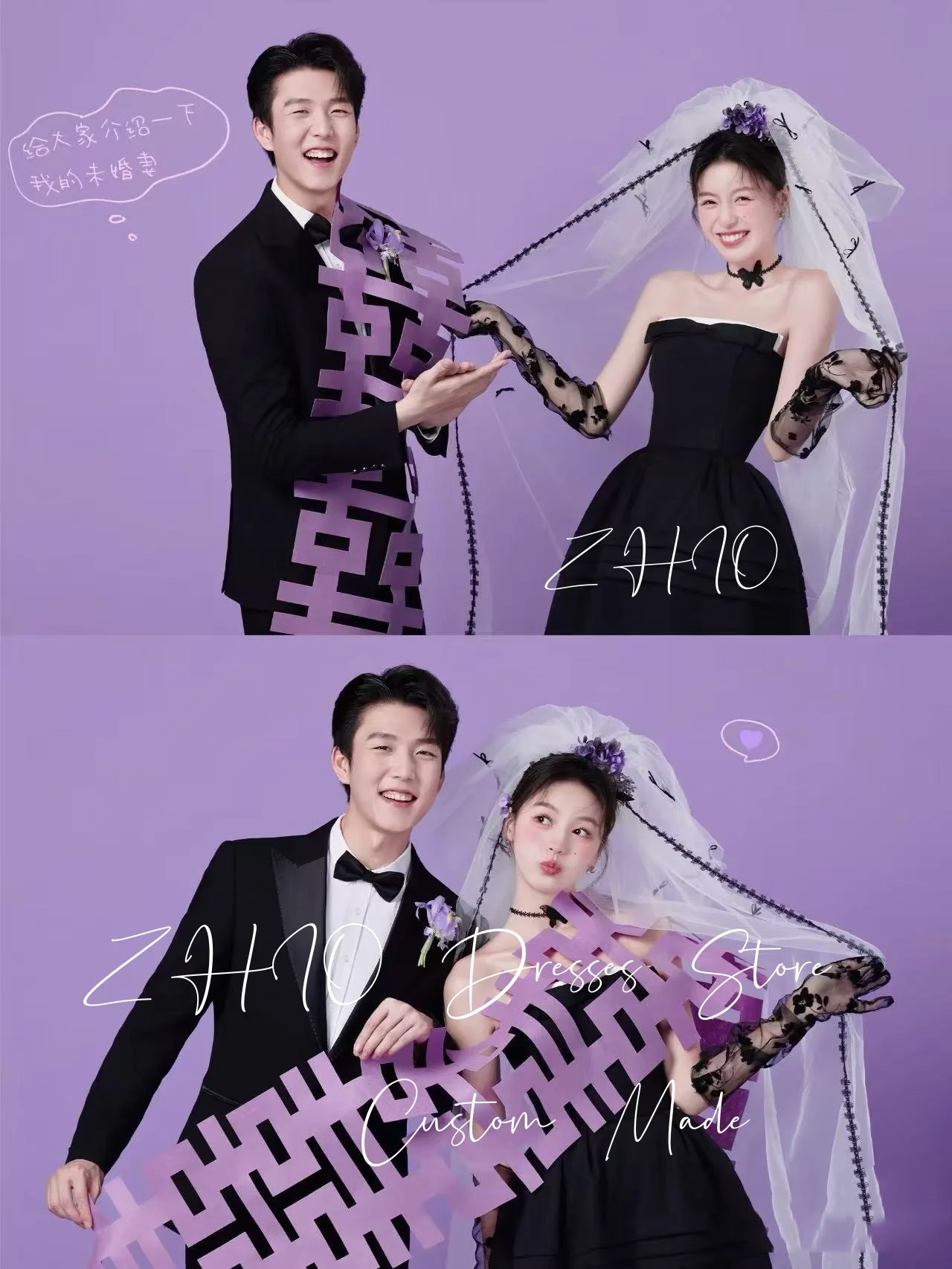 ZHIO Contrast Ruched Wedding Party Dress Strapless Bow A-Line Silk Taffeta Korea Photo Shoot Bridal Reception Gown Customized