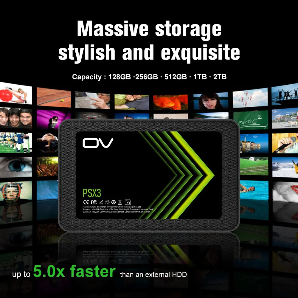 Ov Psx3-Serie Externe Hochgeschwindigkeitsfestplatte USB 3.0 Tragbar 128 GB 256 GB 512 GB 1 TB Externes Solid-State-Laufwerk Lesen und Schreiben Geschwindigkeit 400 MB/S Geeignet für Laptops\Person Computers\ Ps4-PC