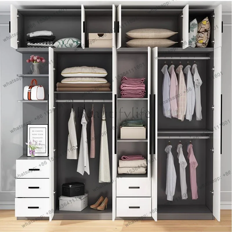 

yj58 Modern Storage Wardrobe Partitions Organizer Clothes Living Room Open Fabric Display Closet Shelves Ropero Trendy Furniture